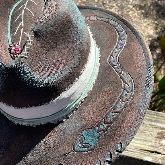 Custom Snake Theme Western/Cowboy Hat - Picture 2 of 9